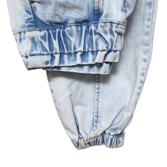 SKIES ARE BLUE Y2K Baggie Jeans Medium Joggers Light Wash Elastic Waist NWOT - Picture 9 of 11